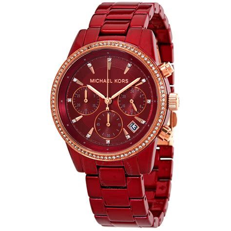 michael kors red automatic watch|Michael Kors automatic women's watches.